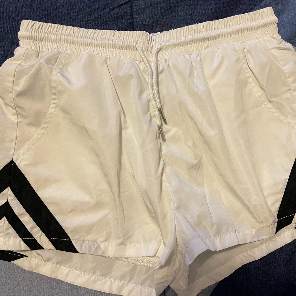 White and Black Love Tree Athletic Shorts